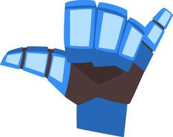 Robot Hand Showing Call Me Gesture, Mechanical Palm Gesturing, Artificial Intelligence Illustration vector