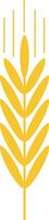 Minimalist illustration of a wheat stalk with grains falling, symbolizing harvest, growth, and the importance of agriculture in providing healthy food vector