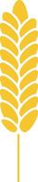 Stylized drawing featuring a single ear of wheat growing against a white background, symbolizing agriculture, farming, and the essential process of food production vector