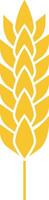 Stylized drawing featuring a golden wheat ear, symbolizing agriculture and healthy food, emphasizing bread making and farming practices, set against a clean white background vector
