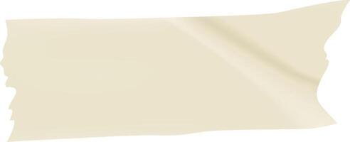 Beige adhesive tape ripped piece with irregular edges creating a realistic depiction of torn sticky material suitable for various design projects vector