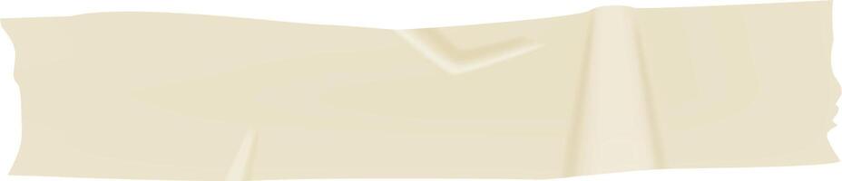 Beige adhesive tape with folded corner and wrinkled surface creating a textured and abstract composition, ideal for backgrounds or design elements related to DIY, repairs, or packaging vector