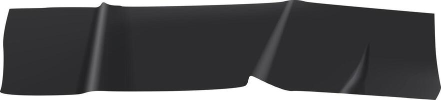 Black duct tape forming a wavy pattern adheres to a white background, creating an abstract and textured composition that adds depth and interest to the minimalist design vector