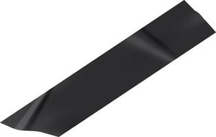 Black adhesive tape creating a diagonal line across a white background, offering a simple yet versatile image for various design and conceptual projects vector