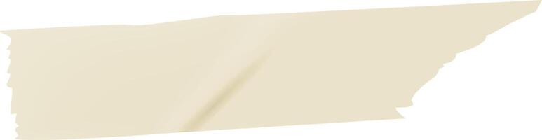 Beige masking tape forming the shape of Tennessee, representing themes of renovation, moving, and DIY projects, set against a clean, white background for a minimalistic look vector