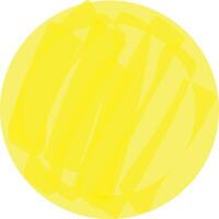 Overlapping translucent highlighter strokes in various shades of yellow form a vibrant and textured circular design, suitable for backgrounds, overlays, or design elements vector