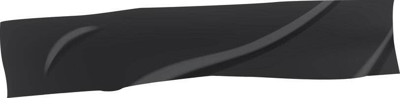 Crumpled and creased black adhesive tape isolated against a white background, offering a textured and abstract visual element that enhances design compositions and creative projects vector