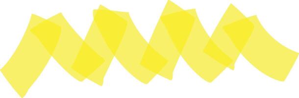 Abstract composition featuring translucent yellow geometric shapes overlapping and creating a wavy, dynamic pattern against a white background, suitable for various design projects vector