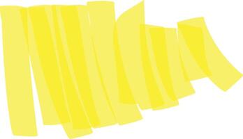 Vibrant yellow brush strokes energetically moving vertically across a clean white backdrop, creating a dynamic and visually striking pattern with a sense of motion and energy vector