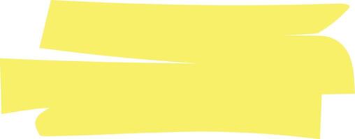 Yellow highlighter brush strokes creating a vibrant, blank copy space against a clean white background, offering an abstract and modern design element for various creative projects vector