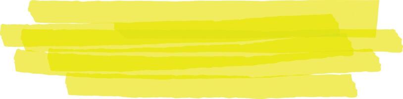 Several overlapping strokes of a bright yellow marker create a visually striking highlighted area, perfect for adding emphasis or drawing attention to specific content vector