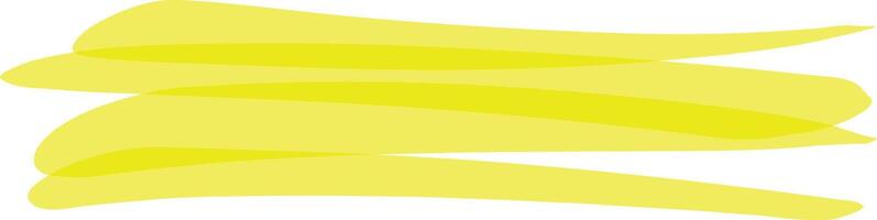 Three horizontal brushstrokes in vibrant yellow create a striking design element, adding a touch of energy and visual interest to any project vector