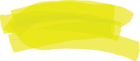 Bright yellow highlighter brush stroke creating a vibrant, textured background, adding a lively pop of color to designs. Perfect for modern, artistic projects and cheerful themes vector