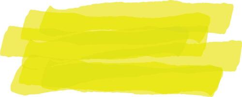 Wide brush strokes of vibrant yellow paint create a dynamic and textured background, perfect for adding a pop of color and energy to any design vector