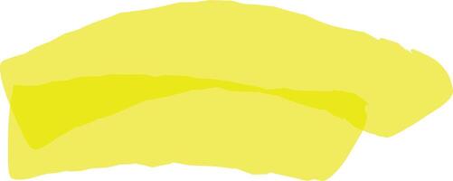 Bright yellow brush stroke creating a dynamic and abstract shape, infusing vibrant color and artistic flair into designs and creative projects, enhancing visual appeal and expression vector