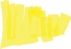 Wide brush strokes of vibrant yellow paint create an abstract composition, forming a dynamic and modern art piece with a focus on texture and color vector