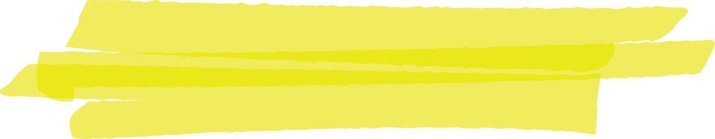 Yellow highlighter brush stroke creating a vibrant design element, perfect for adding a pop of color to creative projects and graphic designs vector