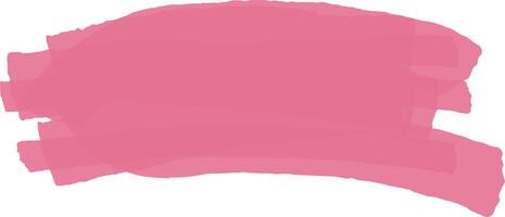 Wide pink brush stroke creating a textured banner effect on white background, ideal for adding a touch of color and artistic flair to designs vector