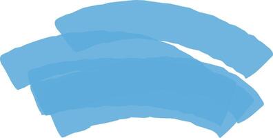 Three overlapping light blue brush strokes create an abstract textured background, offering ample copy space. The smooth, vibrant design element evokes feelings of calmness and serenity vector