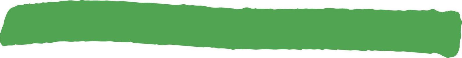 Wide green acrylic paint brush stroke flowing across a white background, creating a vibrant and textured artistic element that enhances any design with its fresh, lively color vector