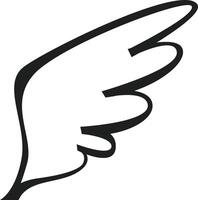 Elegant line art featuring a graceful wing captures the essence of freedom and flight, inspiring thoughts of soaring through the sky and embracing nature's beauty vector