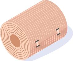 Medical elastic bandage roll designed for wrapping sprained ankles or injured body parts, offering essential compression and support during the healing process and recovery vector