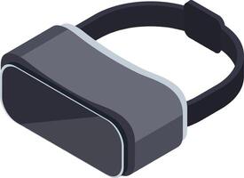 Vr headset isolated on white background, showing new technology for gaming, entertainment and business purposes, creating immersive experiences vector