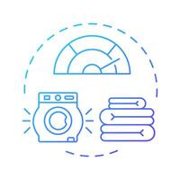Run full loads blue gradient concept icon. Dishwashers and washing machines effective usage. Water saving. Round shape line illustration. Abstract idea. Graphic design. Easy to use in article vector