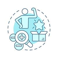Strengths soft blue concept icon. Resource and capacity for goals achievement. SWOT analysis of business. Round shape line illustration. Abstract idea. Graphic design. Easy to use in article vector