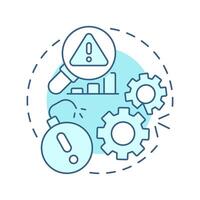 Threats soft blue concept icon. Potential commercial company damage. SWOT analysis in business planning. Round shape line illustration. Abstract idea. Graphic design. Easy to use in brochure vector
