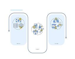 HRMS vs HRIS vs HCM rectangle infographic . Human resource regulation systems. Corporate staff. Data visualization with 3 steps. Editable rectangular options chart vector