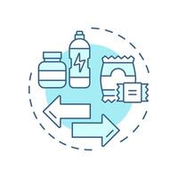 Meal replacement soft blue concept icon. Healthy food, products. Health care. Round shape line illustration. Abstract idea. Graphic design. Easy to use in infographic, presentation vector