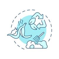 Resource and waste recovery soft blue concept icon. Pollution recycling, reuse. Ecology preservation. Round shape line illustration. Abstract idea. Graphic design. Easy to use in infographic vector
