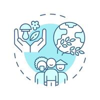 Food context soft blue concept icon. Cultural heritage, diversity. Agriculture, ecology. Round shape line illustration. Abstract idea. Graphic design. Easy to use in infographic, presentation vector
