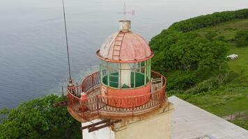 Lighthouse Baluzek on the coast of the Sea of Japan video