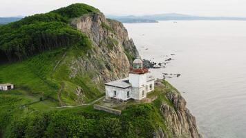 Lighthouse Baluzek on the coast of the Sea of Japan video