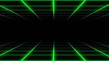 green grid retro futuristic loop background video