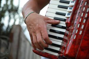 Technique And Ability Of A Professional Accordion Player photo