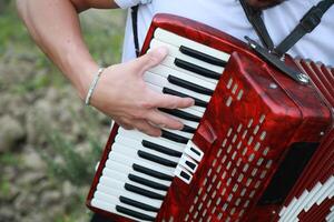 Technique And Ability Of A Professional Accordion Player photo