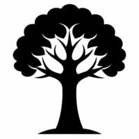 Artistic tree silhouette perfect for nature and environmental themes. vector