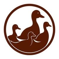 Stylish duck logo illustration suitable for versatile branding vector