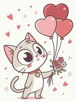Sweet and lovable cat art to enhance your design projects vector