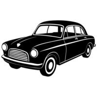 Classic car outline for stylish design and creative visuals. vector