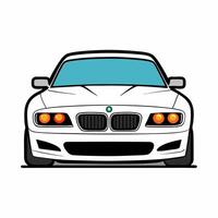 Animated car drawing to use as a creative car sticker or graphic. vector