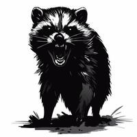 rugido oso silueta demostración un poderoso salvaje depredador diseño. vector