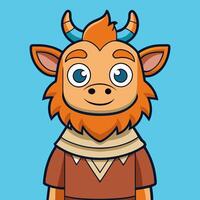 Unique animal illustration with modern and fun design elements. vector