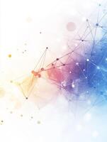 Abstract polygonal network connecting dots and lines creating futuristic technology background photo
