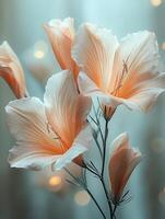 Delicate white lily blooming with grace and beauty photo