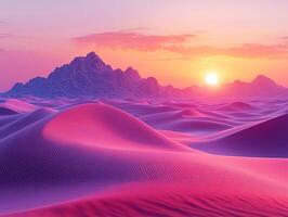 Sand dunes basking in the warm glow photo