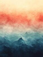Abstract background showing vivid colors shifting from orange to blue photo